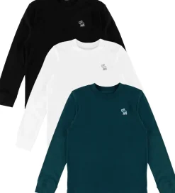 Bluser|Abercrombie & Fitch Bluser - 3-pak - Koksgrå/Grøn/Hvid