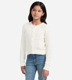 Striktrøjer|Abercrombie & Fitch Cardigan - Strik - Jet Stream m. Hulmønster