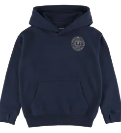 Hættetrøjer|Abercrombie & Fitch Hættetrøje - Navy Blazer m. Print