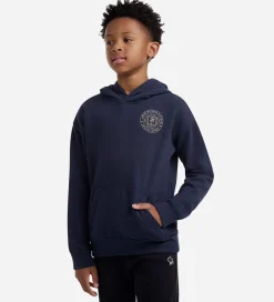 Hættetrøjer|Abercrombie & Fitch Hættetrøje - Navy Blazer m. Print