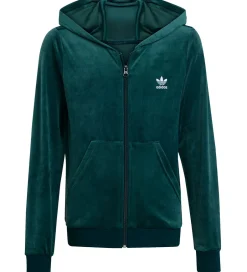 Cardigans|adidas Originals Cardigan - Velour - Aurora Ivy/Hvid