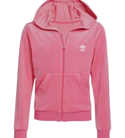 Cardigans|adidas Originals Cardigan - Velour - Pink Fusion/Hvid