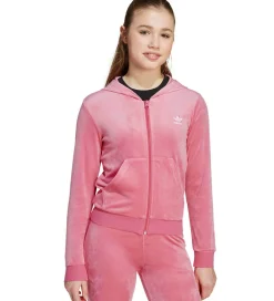 Cardigans|adidas Originals Cardigan - Velour - Pink Fusion/Hvid