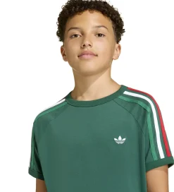 T-Shirts|Pigetøj|adidas Originals T-shirt - 3S - Drkgrn/White