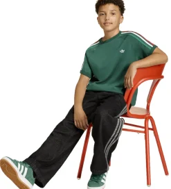 T-Shirts|Pigetøj|adidas Originals T-shirt - 3S - Drkgrn/White