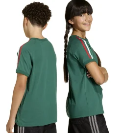 T-Shirts|Pigetøj|adidas Originals T-shirt - 3S - Drkgrn/White