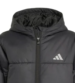 Overgangsjakker|Dunjakker Og Dynejakker|adidas Performance Dynefrakke - J Long Coat - Sort/Hvid