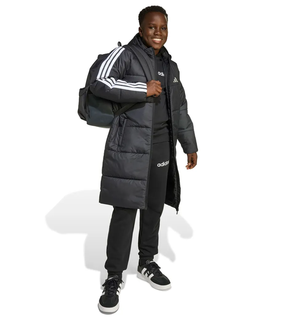 Overgangsjakker|Dunjakker Og Dynejakker|adidas Performance Dynefrakke - J Long Coat - Sort/Hvid