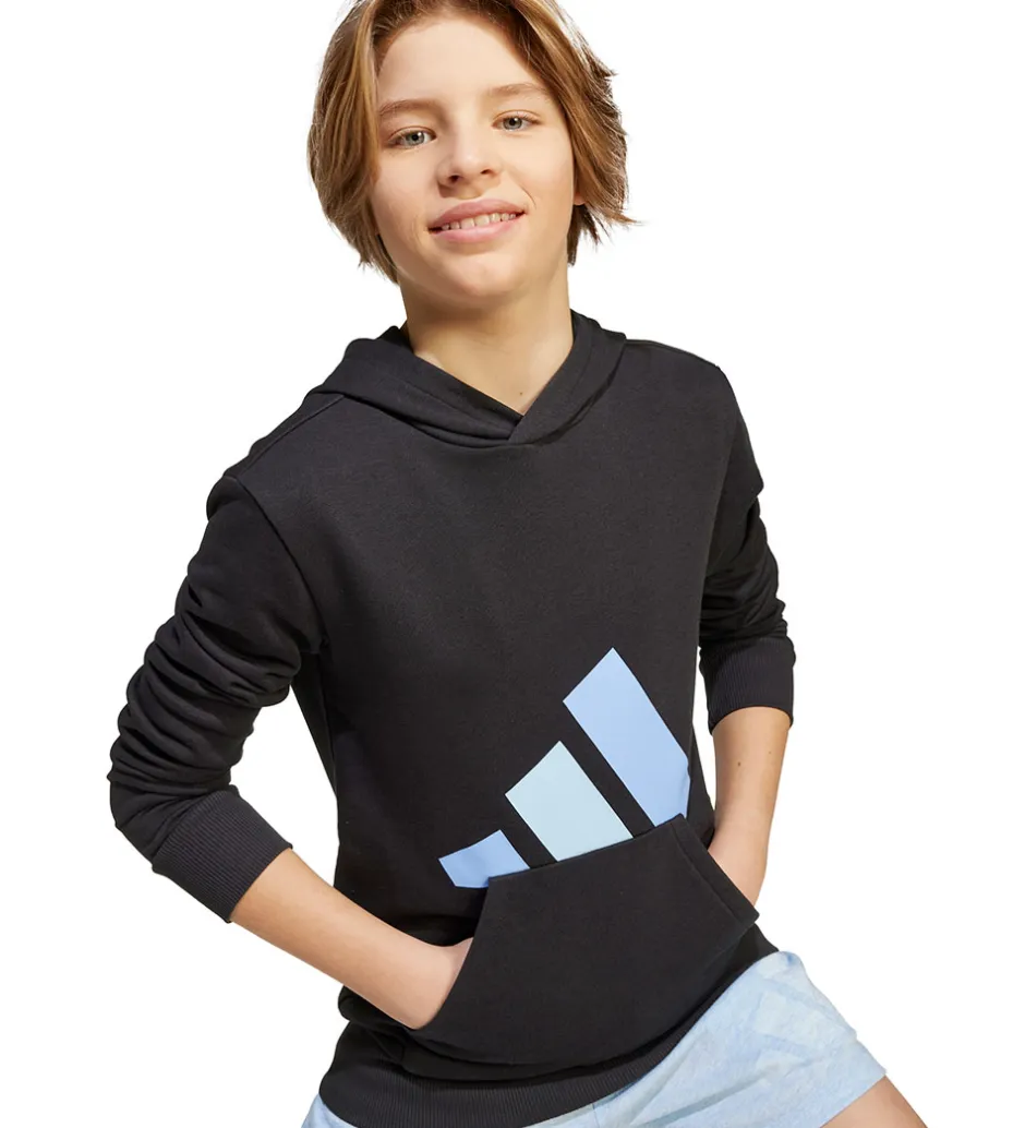 Hættetrøjer|adidas Performance Hættetrøje - Black/Blufus/Globlu m. Logo