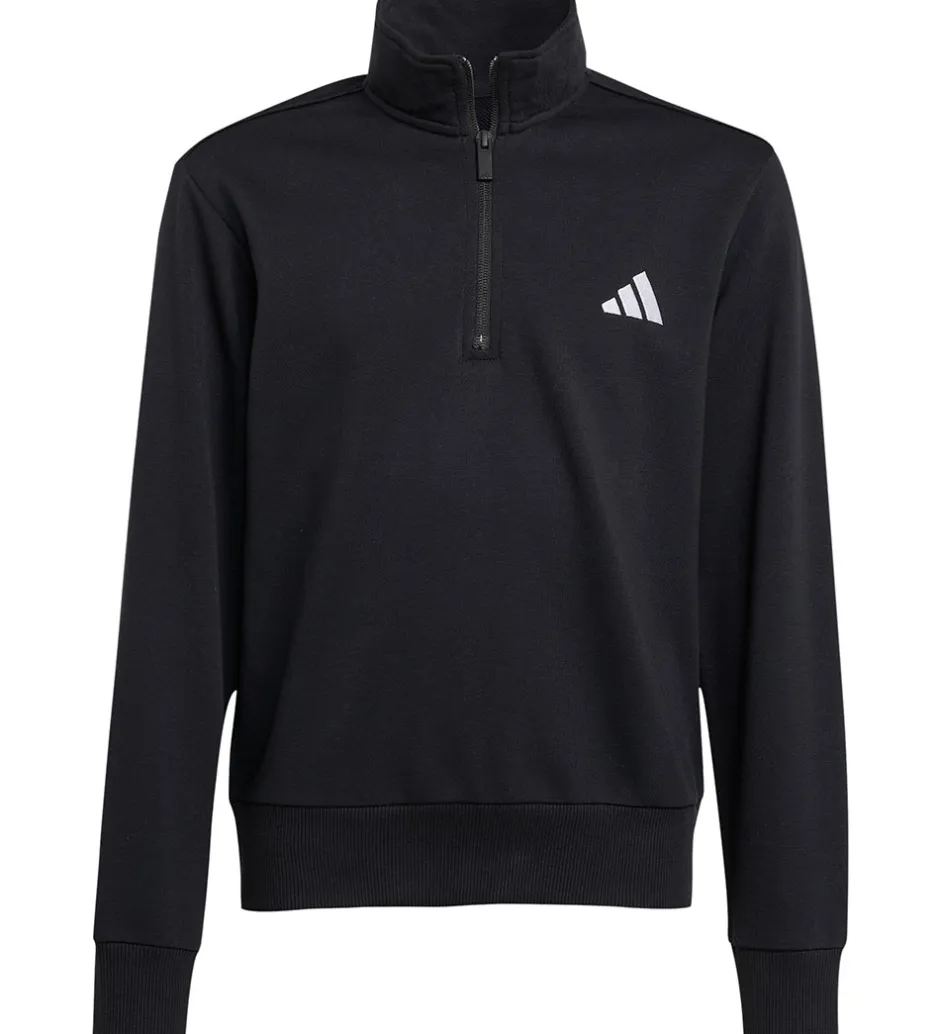 Bluser|adidas Performance Sweatshirt - J SL FT HZ 220 - Sort/Hvid
