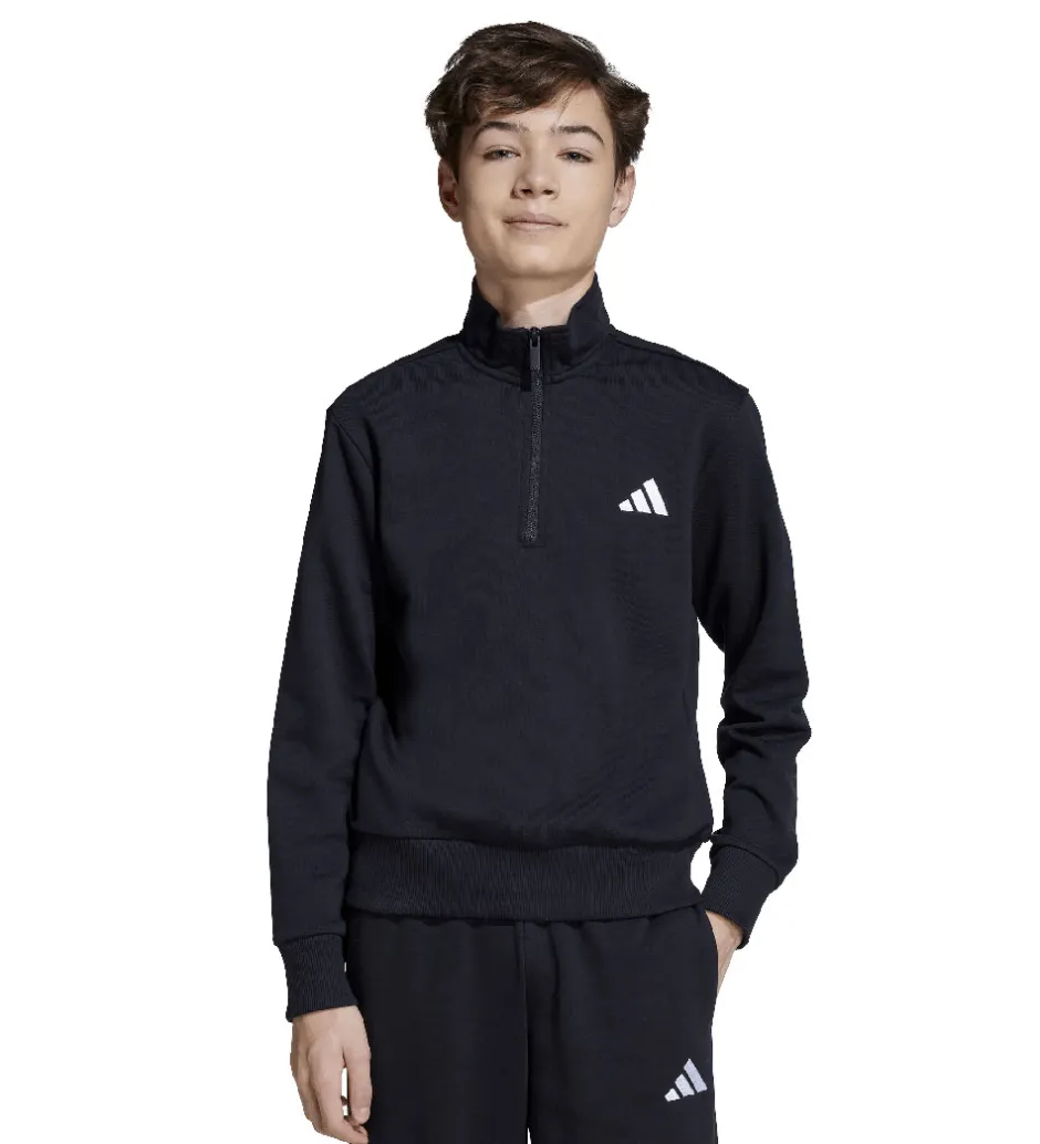 Bluser|adidas Performance Sweatshirt - J SL FT HZ 220 - Sort/Hvid