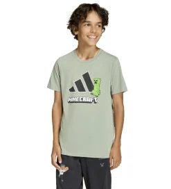 T-Shirts|adidas Performance T-shirt - J Minecraft TR - SILGRN