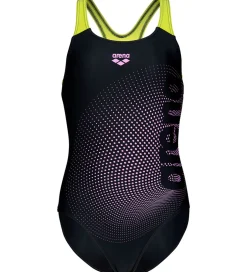Badetøj|Arena Badedragt - Dim Light - Sort/Artic Lime