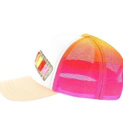 Kasketter|Billieblush Kasket - Hvid/Multi m. Guld Glitter