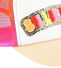 Kasketter|Billieblush Kasket - Hvid/Multi m. Guld Glitter