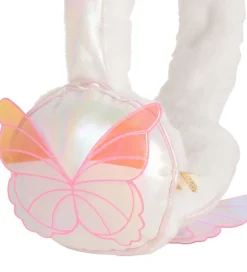 Huer Og Hatte|Billieblush Ørevarmere - Imiteret Pels - Hvid m. Sommerfugle