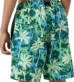 Badetøj|Björn Borg Badeshorts - Print - Grøn/Blå m. Palmer