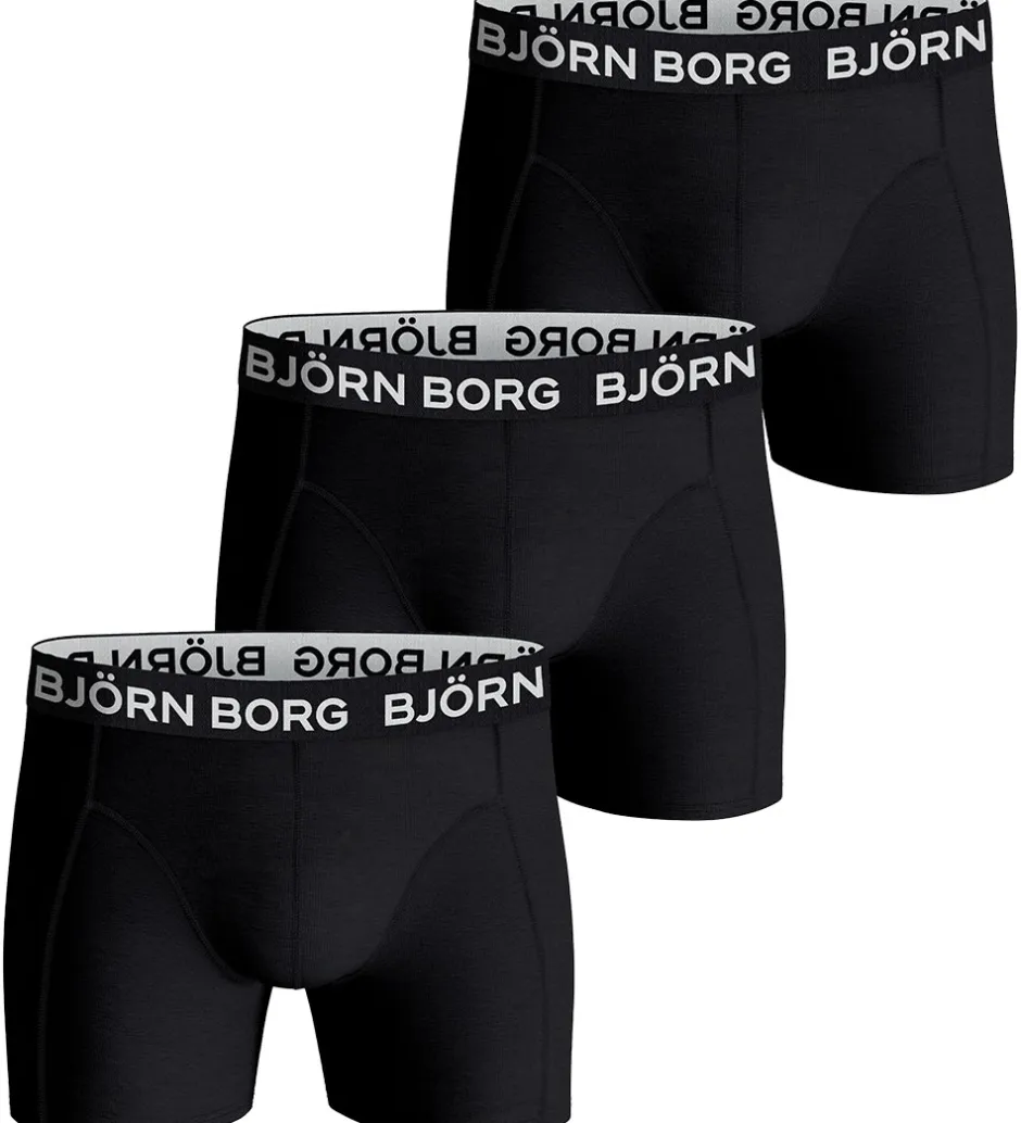 Undertøj|Björn Borg Boxershorts - 3-pak - Sort