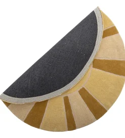 Uld|Bloomingville Gulvtæppe - 110 cm - Sun - Uld - Gul