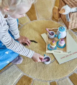 Uld|Bloomingville Gulvtæppe - 110 cm - Sun - Uld - Gul