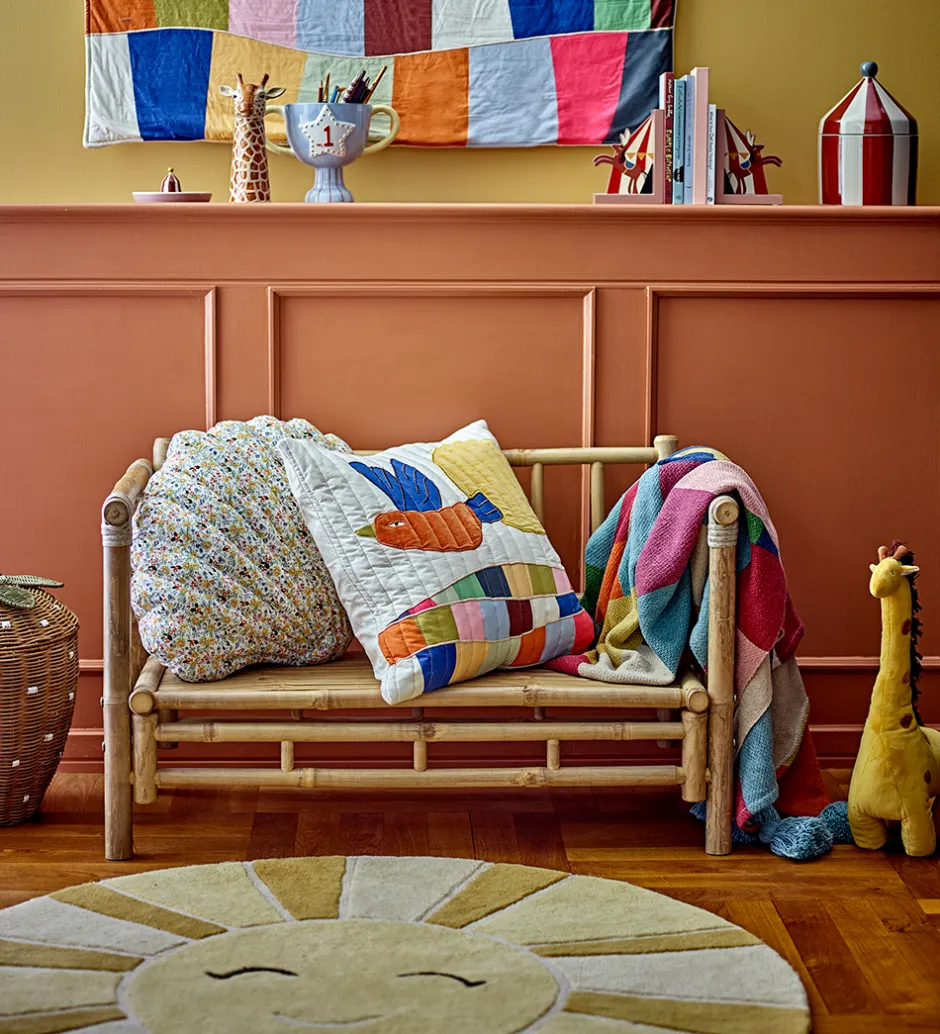 Uld|Bloomingville Gulvtæppe - 110 cm - Sun - Uld - Gul