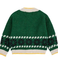 Cardigans|Striktrøjer|Bobo Choses Cardigan - Strik - Kaleidoscope Jacquard - Grøn
