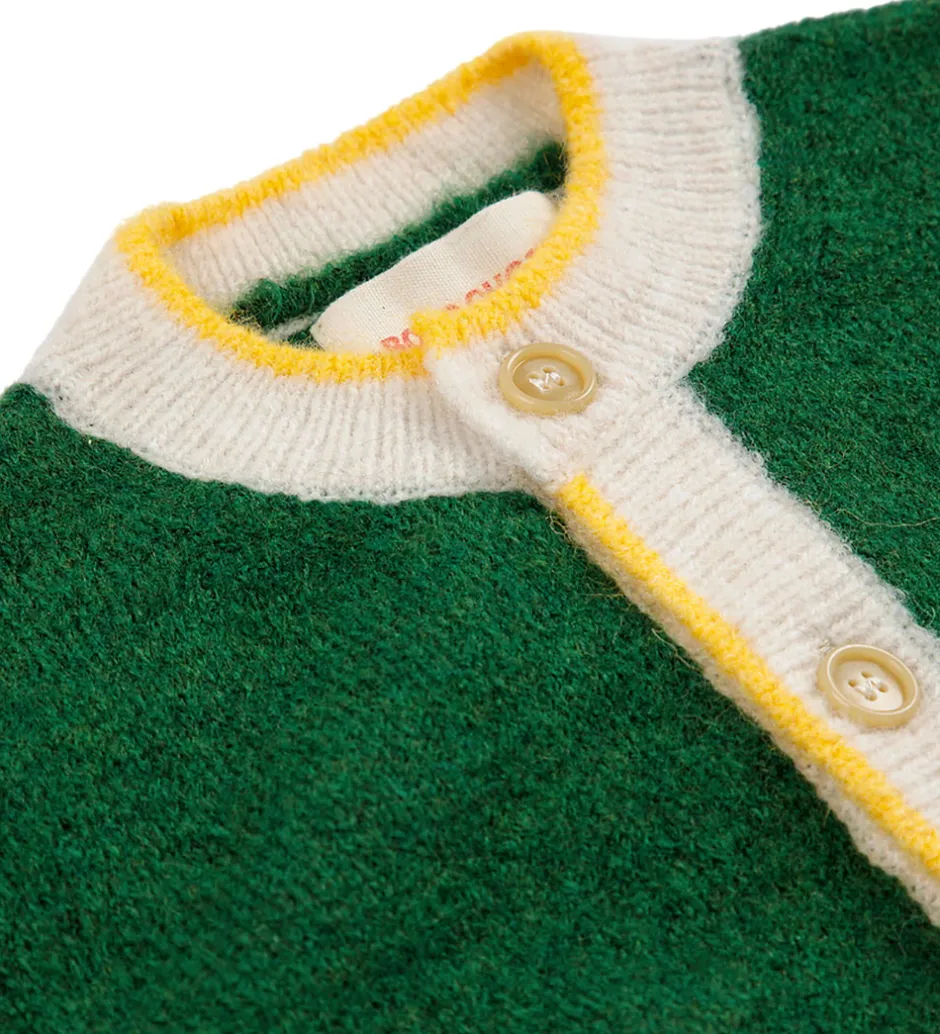 Cardigans|Striktrøjer|Bobo Choses Cardigan - Strik - Kaleidoscope Jacquard - Grøn