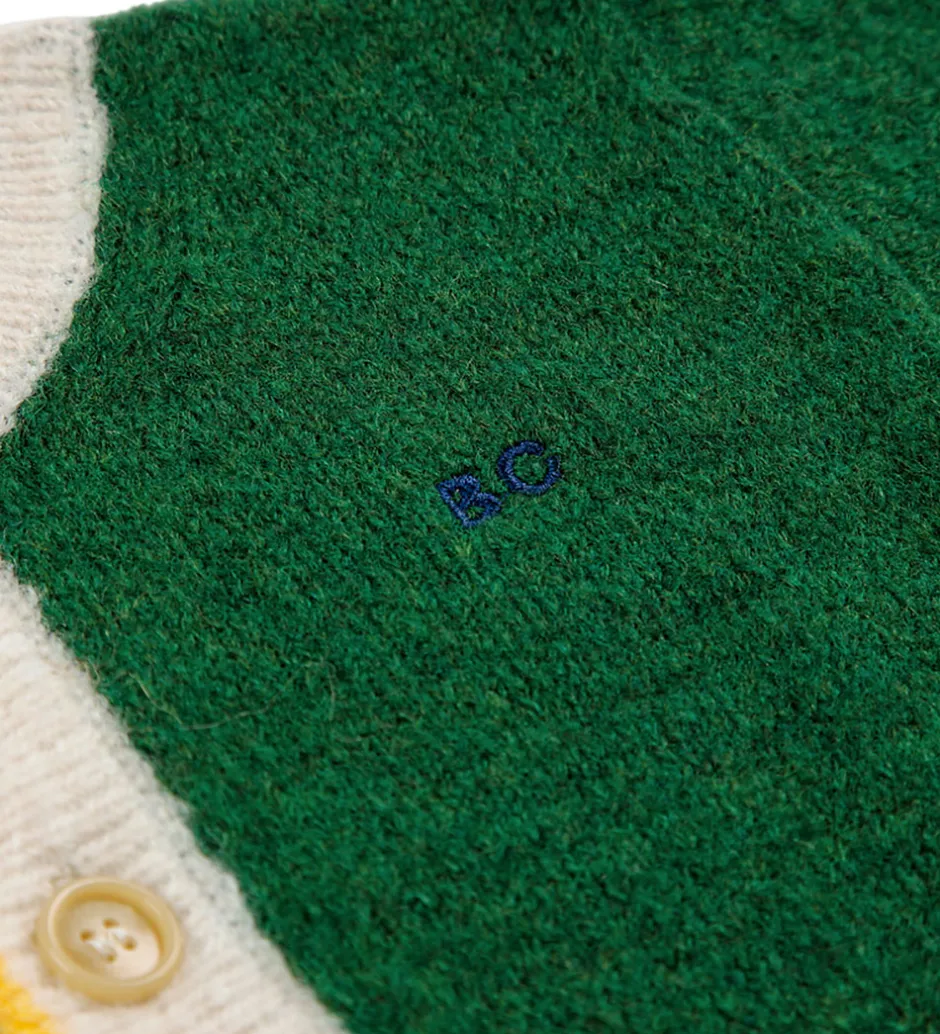 Cardigans|Striktrøjer|Bobo Choses Cardigan - Strik - Kaleidoscope Jacquard - Grøn