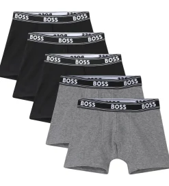 Undertøj|BOSS Boxershorts - 5-pak - Sort/Gråmeleret