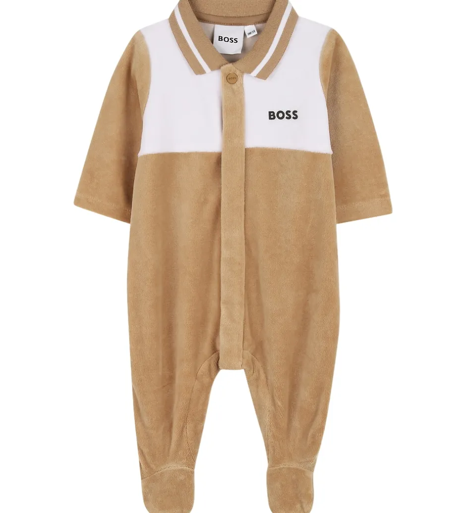 Nattøj|BOSS Gaveæske - Natdragt - Velour - Cookie/Hvid