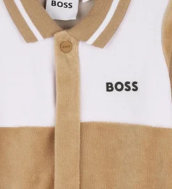 Nattøj|BOSS Gaveæske - Natdragt - Velour - Cookie/Hvid