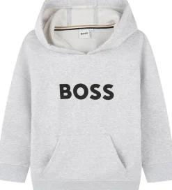 Hættetrøjer|BOSS Hættetrøje - Gråmeleret m. Logo