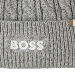 Huer Og Hatte|BOSS Hue - Strik - gråmeleret