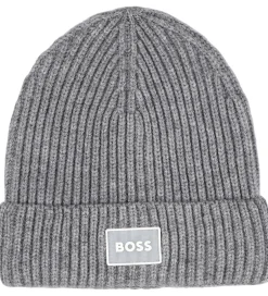Huer Og Hatte|BOSS Hue - Strik - Gråmeleret