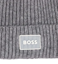 Huer Og Hatte|BOSS Hue - Strik - Gråmeleret