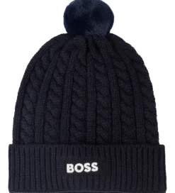 Huer Og Hatte|BOSS Hue - Strik - Navy m. Kvast