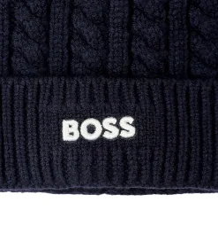 Huer Og Hatte|BOSS Hue - Strik - Navy m. Kvast