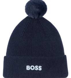Huer Og Hatte|BOSS Hue - Strik - Navy m. Kvast