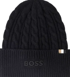 Huer Og Hatte|BOSS Hue - Strik - Sort