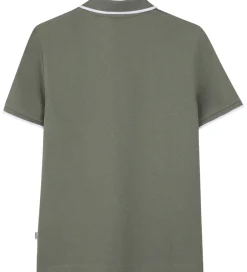 T-Shirts|BOSS Polo - Støvet Grøn m. Hvid