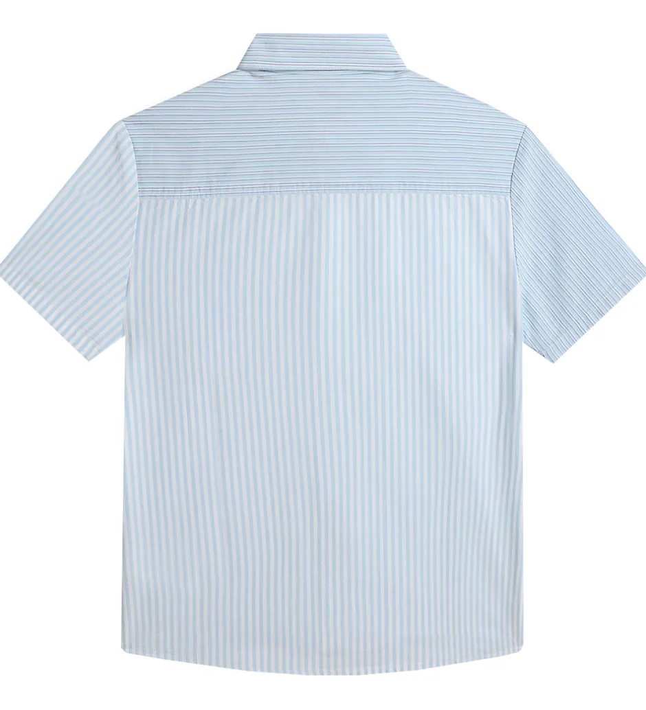 Konfirmationstøj|BOSS Skjorte - Hvid/Lyseblåstribet m. Navy