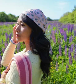 Tørklæder|By Stær Tørklæde - Iduna - Rosa/Mørkeblå