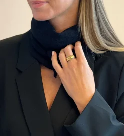 Tørklæder|By Stær Tørklæde - Strik - Rita - 117x32 cm - Sort