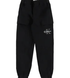 Bukser Og Jeans|Calvin Klein Bukser - Essential Woven Cargo - Ck Black