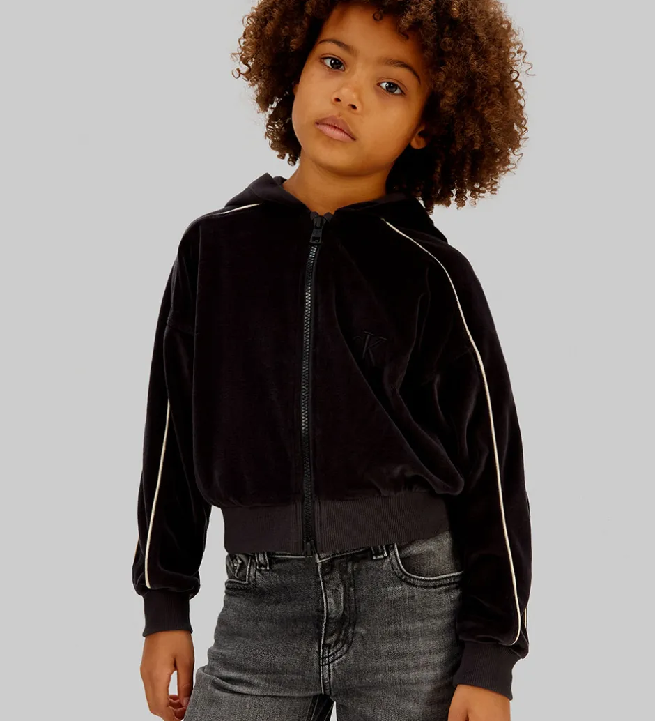 Cardigans|Calvin Klein Cardigan - Velour - Sort