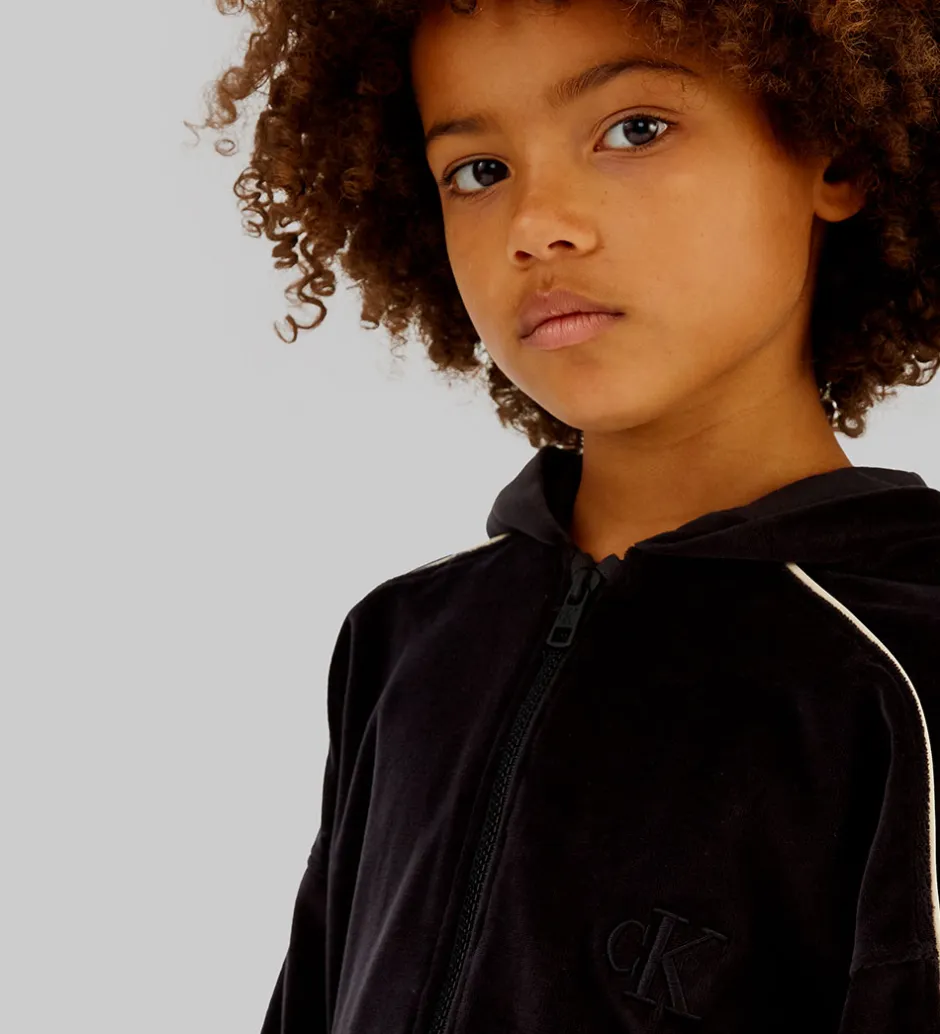 Cardigans|Calvin Klein Cardigan - Velour - Sort