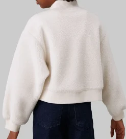 Fleece|Calvin Klein Fleecetrøje - Sherpa Fleece Zip Up - Ivory