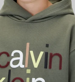 Hættetrøjer|Calvin Klein Hættetrøje - Color Logo - Thyme Green