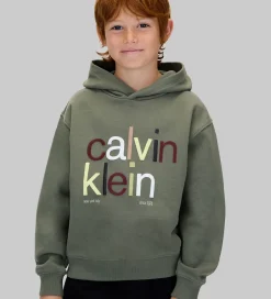Hættetrøjer|Calvin Klein Hættetrøje - Color Logo - Thyme Green