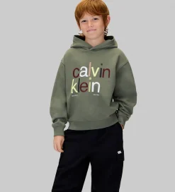 Hættetrøjer|Calvin Klein Hættetrøje - Color Logo - Thyme Green